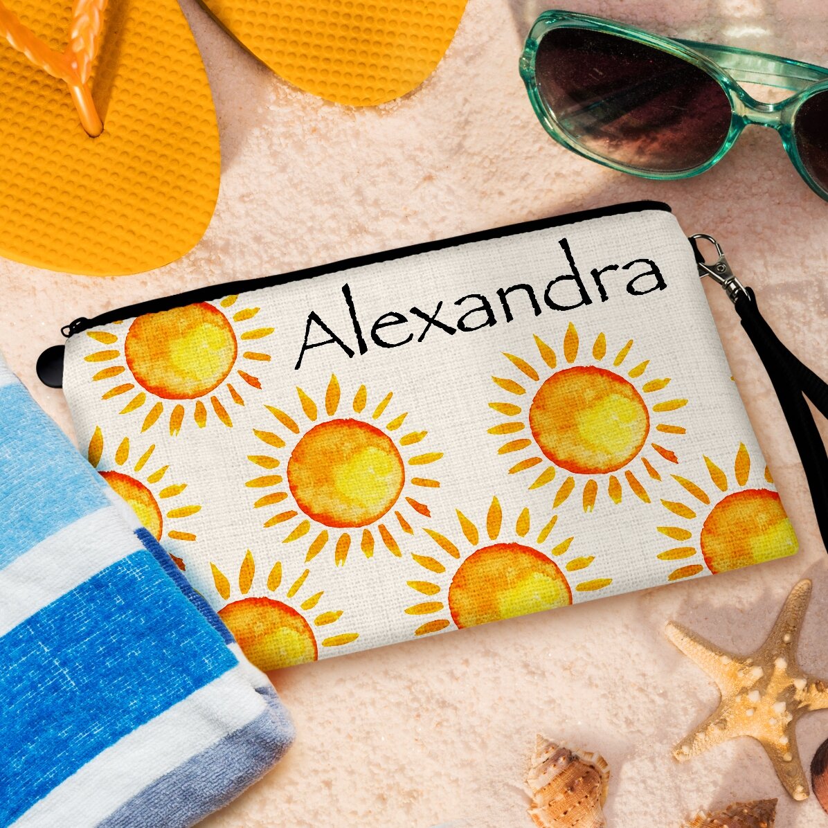 Trusă de accesorii personalizată cu nume - Sun is up / Soare