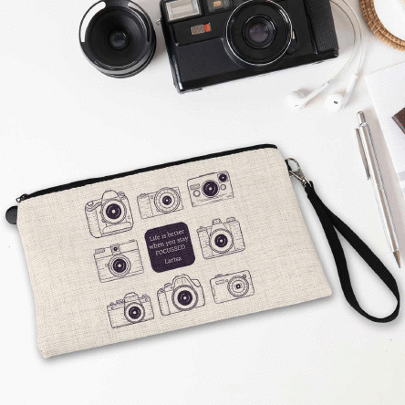Trusă de accesorii personalizată cu text pentru fotograf