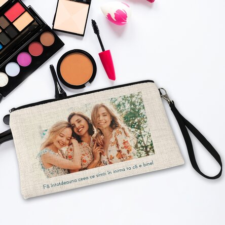 Trusă de accesorii personalizată cu text și o poză 