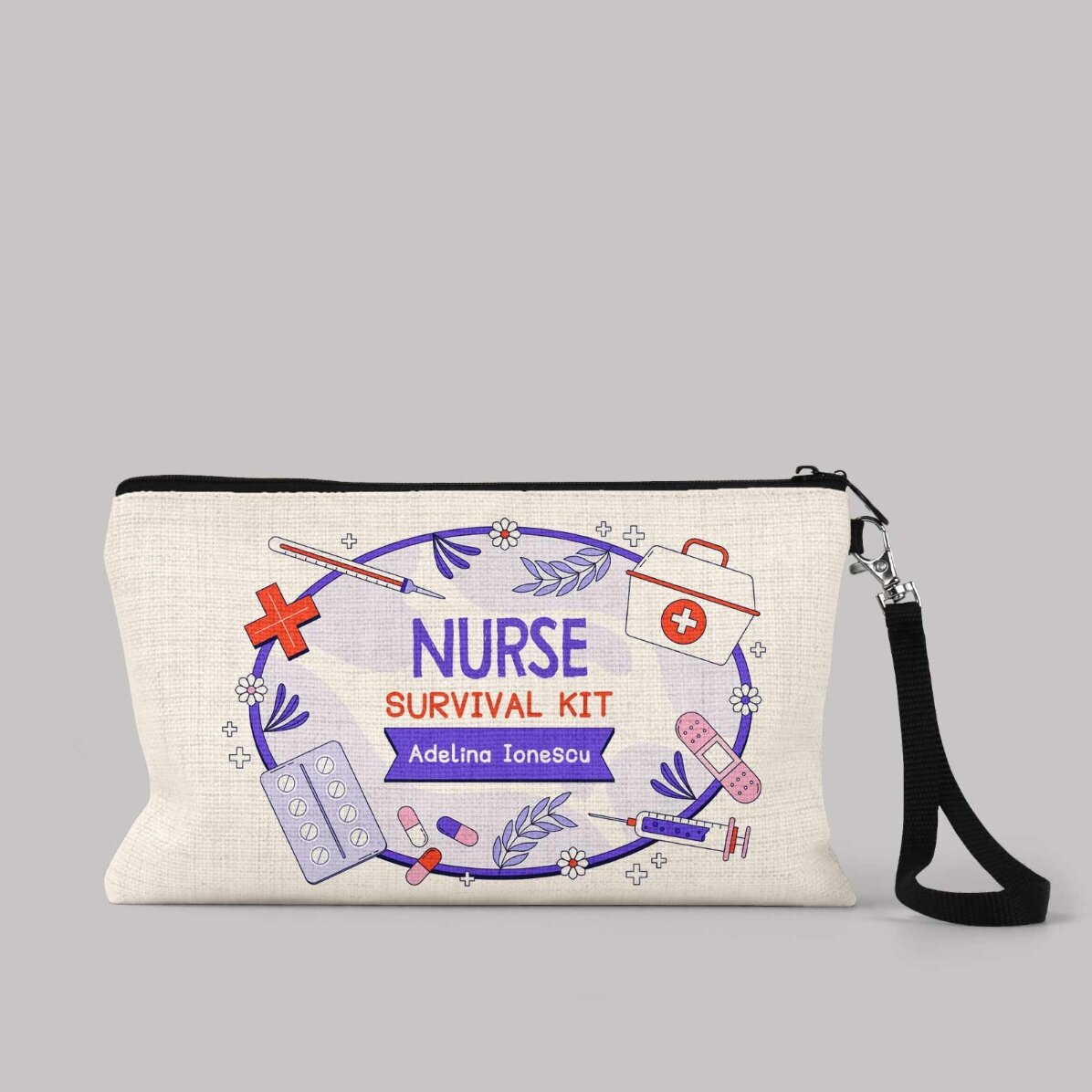 Trusă de accesorii personalizată cu text - Survival Kit