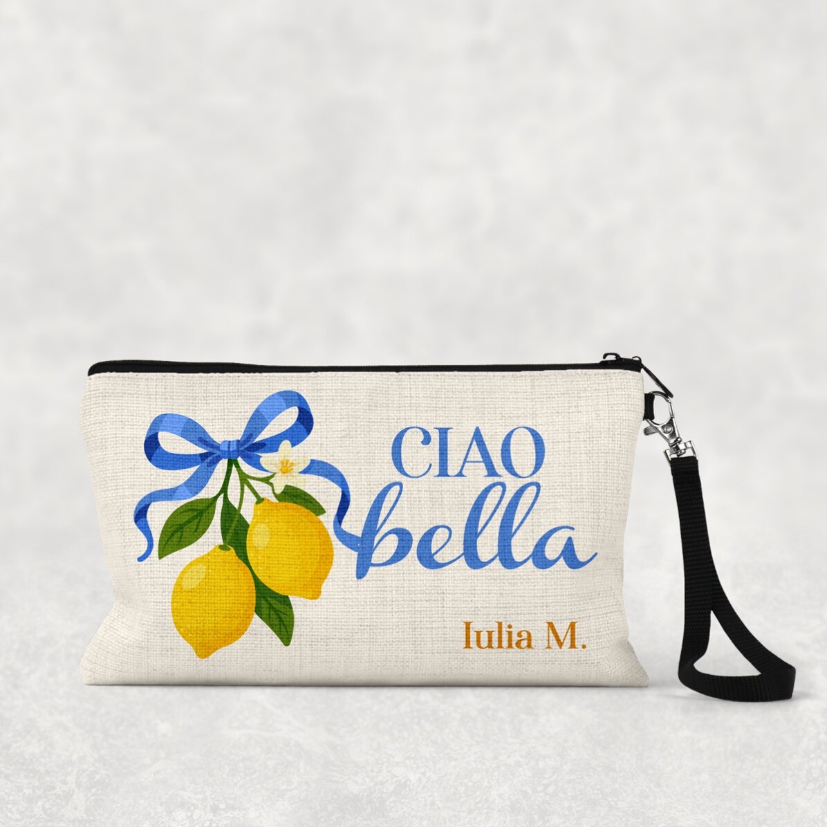 Trusă make-up personalizată cu text - Ciao bella