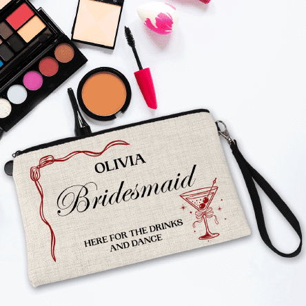Trusă make-up personalizată cu text - Echipa miresei