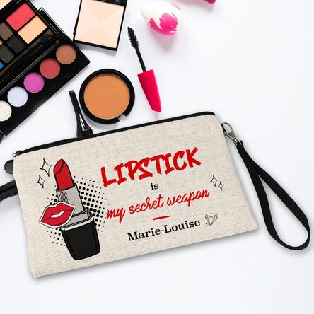 Trusă makeup personalizată cu text - My secret weapon