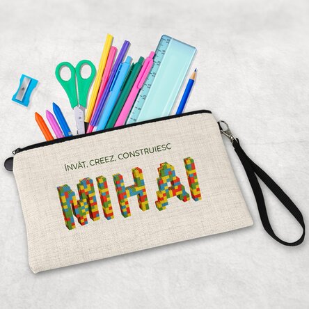 Trusă pentru copii personalizată cu text - Lego