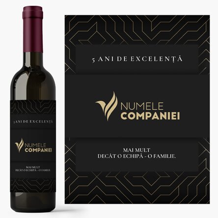 Vin personalizat cu logo și text