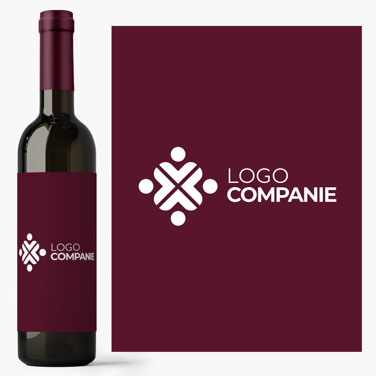 Vin personalizat cu logo 