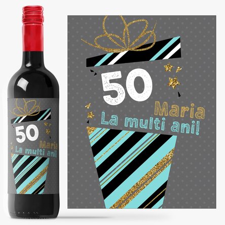 Vin personalizat cu mesaj - Birthday gift