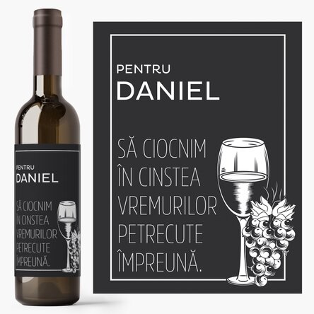 Vin personalizat cu mesaj - Revedere