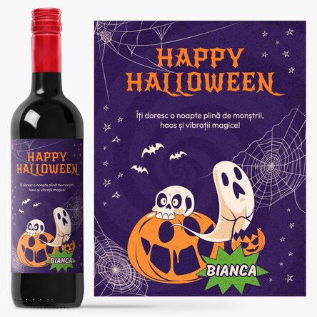 Vin personalizat cu mesaj - Stay spooky