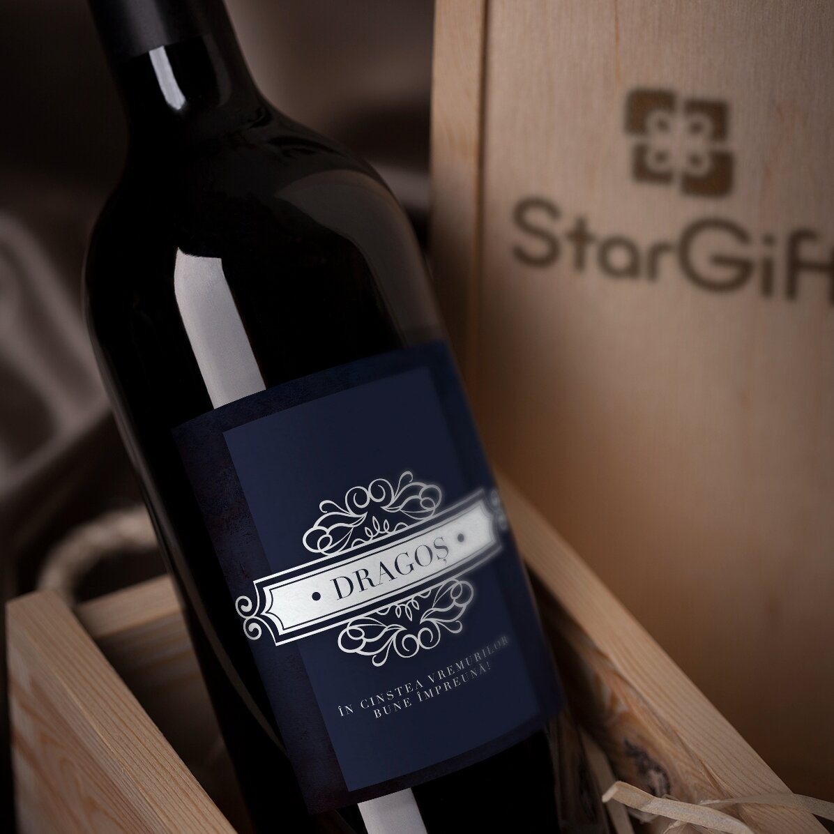 Vin personalizat cu nume și mesaj - Vremuri bune