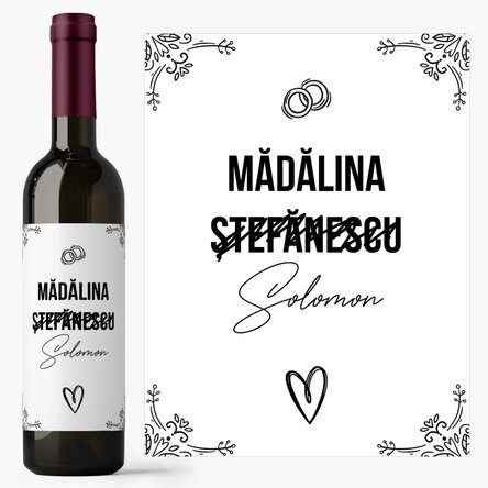 Vin personalizat cu nume - Wedding Name