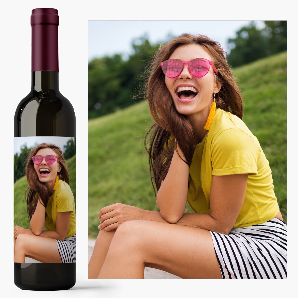 Vin personalizat cu o poză