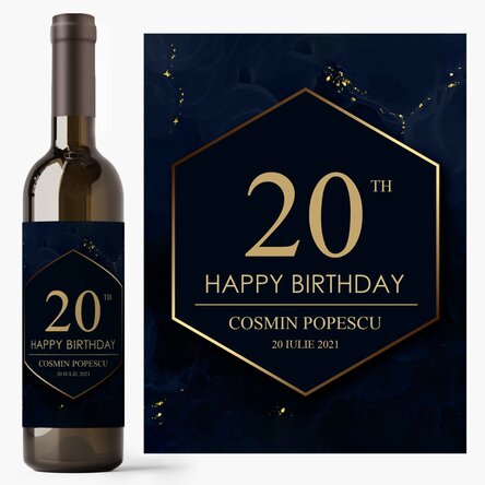 Vin personalizat cu text - Cheers to your birthday