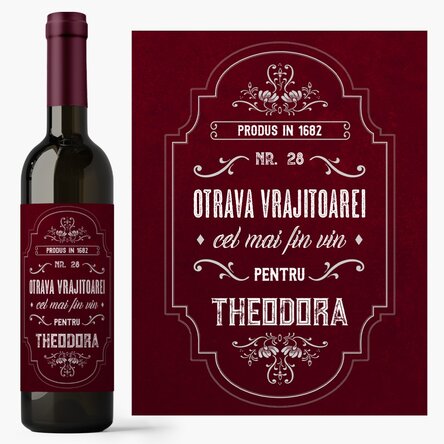 Vin personalizat cu text - Otrava Vrăjitoarei