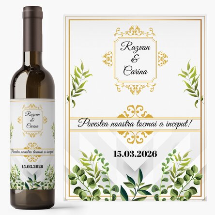 Vin personalizat cu text - Povestea noastra