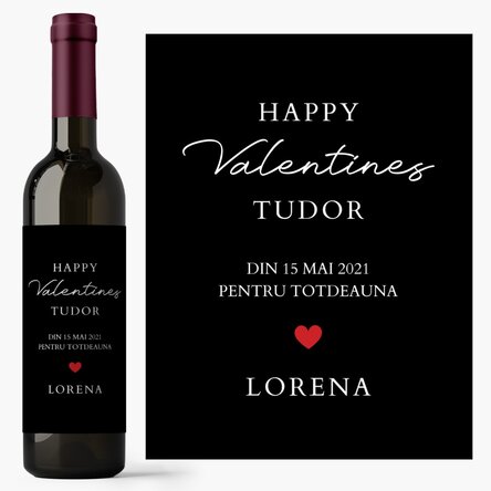 Vin personalizat cu text