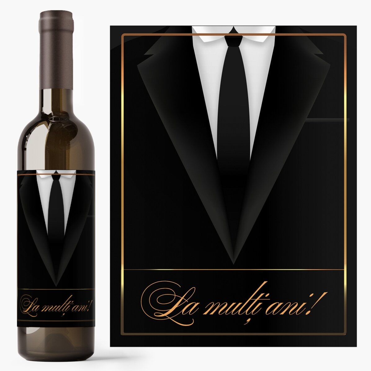 Vin personalizat - Elegant black