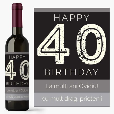 Vin personalizat - Happy Birthday