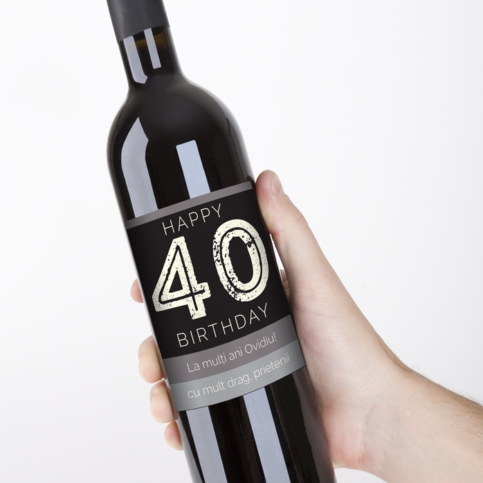 Vin personalizat - Happy Birthday