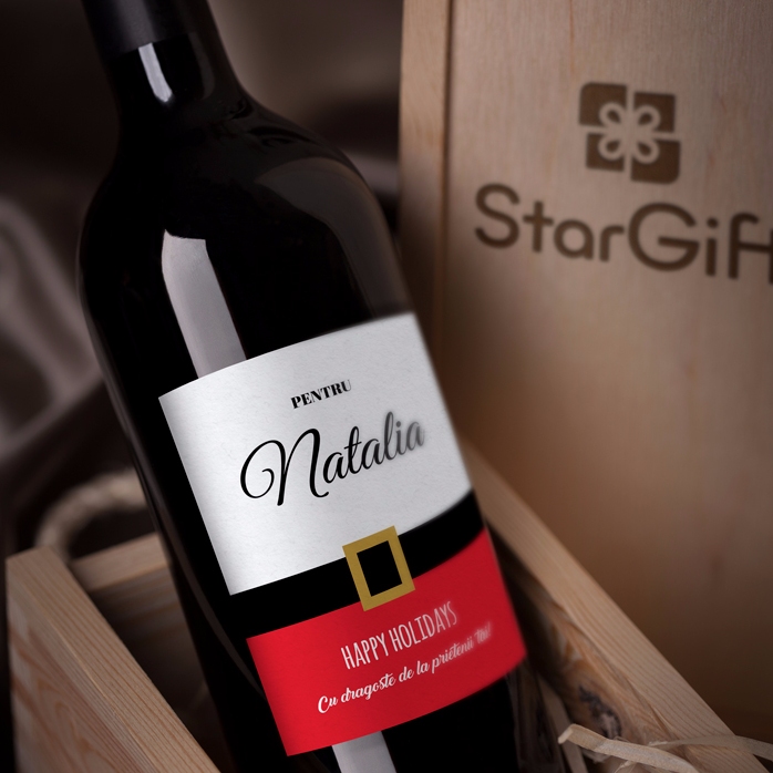 Vin personalizat - Happy Holidays