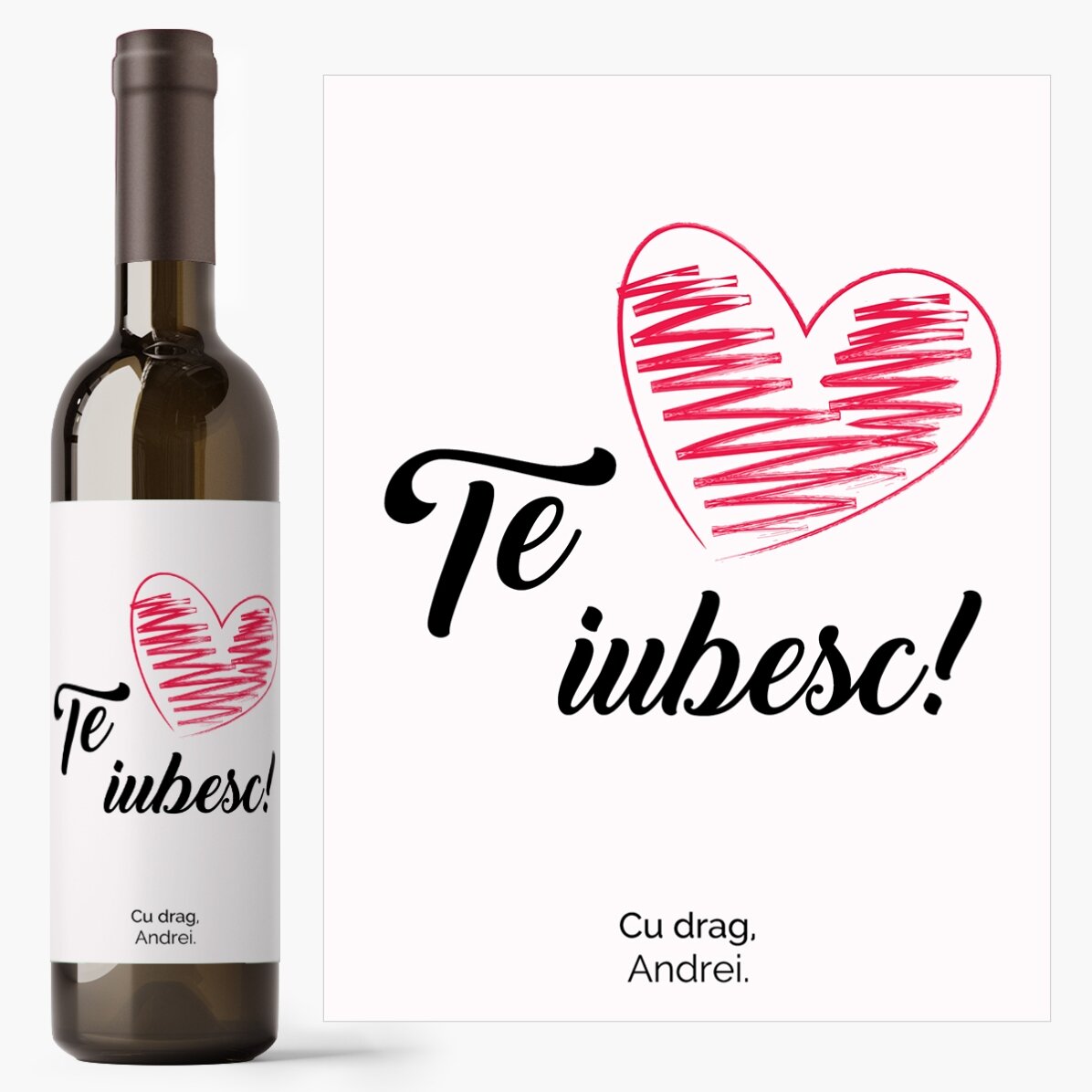 Vin personalizat - Te iubesc