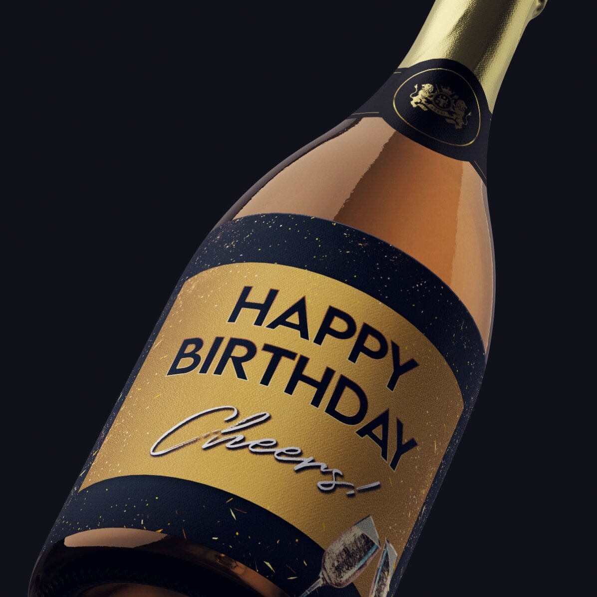 Vin spumant personalizat - Birthday Party