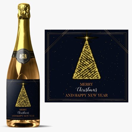 Vin spumant personalizat cu text - Christmas Tree